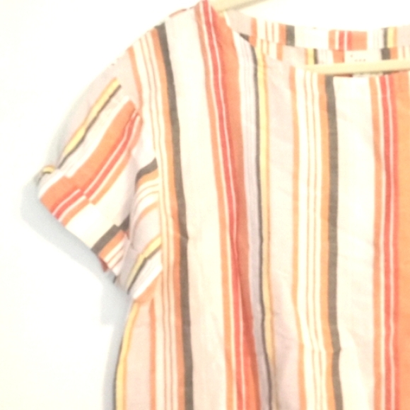 A New Day Linen Blend Striped Blouse in Size Medium  (NWT) - Picture 3 of 9